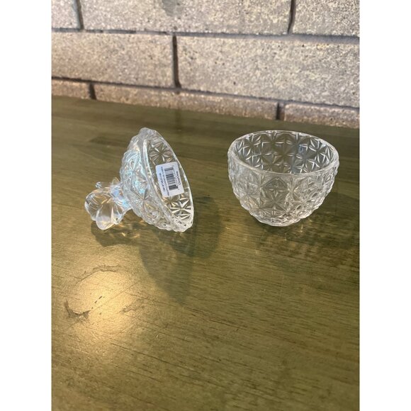 Mikasa Pineapple Crystal Covered Box 5.5" Decorative Dish - Picture 3 of 5